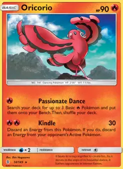 Pokémon-Karte Oricorio 014/145