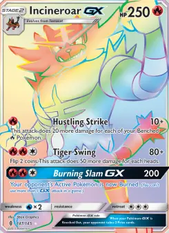 Pokémon-Karte Incineroar GX 147/145