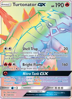 Pokémon-Karte Turtonator GX 148/145