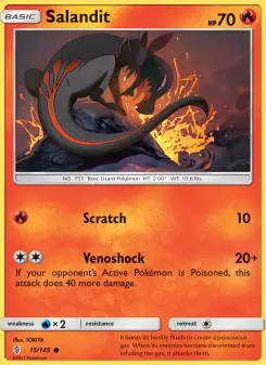 Pokémon-Karte Salandit 015/145