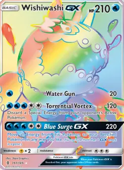 Pokémon-Karte Wishiwashi GX 151/145
