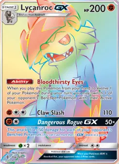 Pokémon-Karte Lycanroc GX 156/145