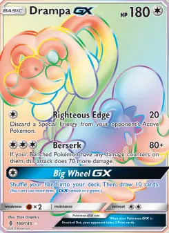 Pokémon-Karte Drampa GX 160/145