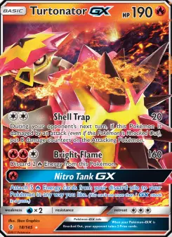 Pokémon-Karte Turtonator GX 018/145