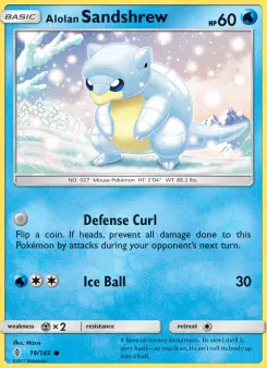 Pokémon-Karte Alolan Sandshrew 019/145
