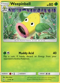 Pokémon-Karte Weepinbell 002/145
