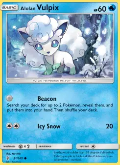 Pokémon-Karte Alolan Vulpix 021/145
