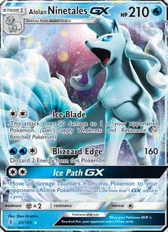 Pokémon-Karte Alolan Ninetales GX 022/145