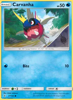 Pokémon-Karte Carvanha 027/145