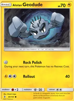 Pokémon-Karte Alolan Geodude 040/145