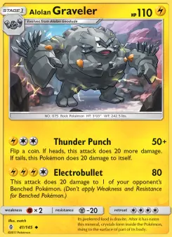 Pokémon-Karte Alolan Graveler 041/145