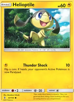 Pokémon-Karte Helioptile 043/145
