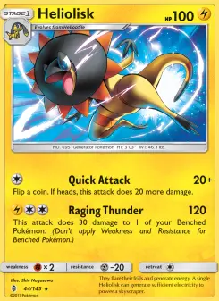 Pokémon-Karte Heliolisk 044/145