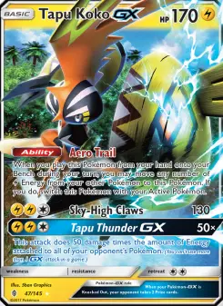 Pokémon-Karte Tapu Koko GX 047/145