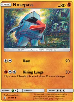 Pokémon-Karte Nosepass 069/145