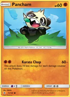 Pokémon-Karte Pancham 072/145