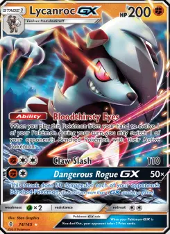 Pokémon-Karte Lycanroc GX 074/145