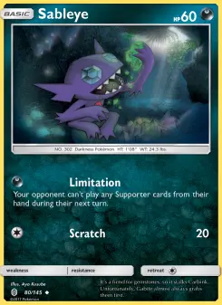 Pokémon-Karte Sableye 080/145