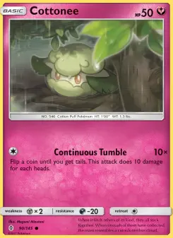 Pokémon-Karte Cottonee 090/145