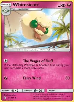 Pokémon-Karte Whimsicott 091/145