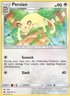Pokémon-Karte Persian 102/147