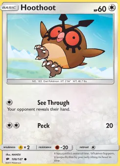 Pokémon-Karte Hoothoot 106/147