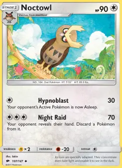 Pokémon-Karte Noctowl 107/147