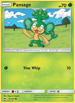 Pokémon-Karte Pansage 012/147