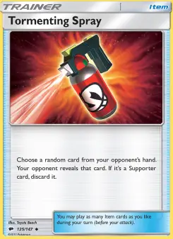 Pokémon-Karte Tormenting Spray 125/147
