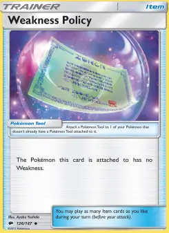 Pokémon-Karte Weakness Policy 126/147