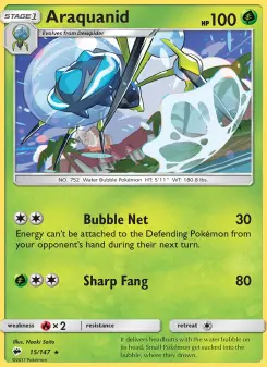 Pokémon-Karte Araquanid 015/147