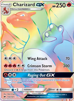 Pokémon-Karte Charizard GX 150/147