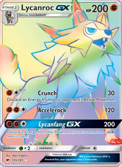 Pokémon-Karte Lycanroc GX 155/147