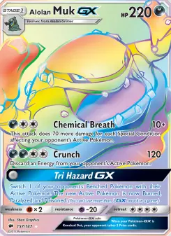 Pokémon-Karte Alolan Muk GX 157/147