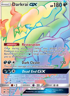 Pokémon-Karte Darkrai GX 158/147