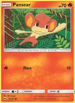 Pokémon-Karte Pansear 022/147
