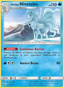Pokémon-Karte Alolan Ninetales 028/147