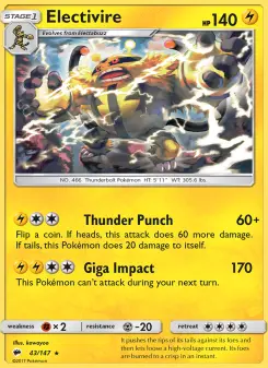 Pokémon-Karte Electivire 043/147