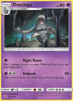 Pokémon-Karte Dusclops 052/147
