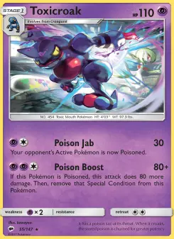 Pokémon-Karte Toxicroak 055/147