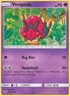 Pokémon-Karte Venipede 056/147