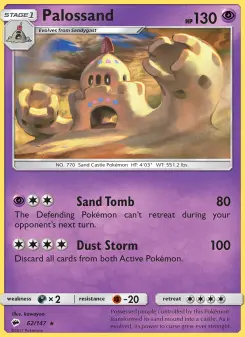 Pokémon-Karte Palossand 062/147