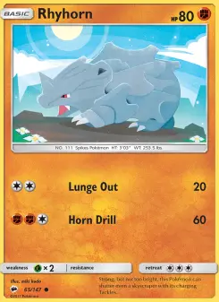 Pokémon-Karte Rhyhorn 065/147