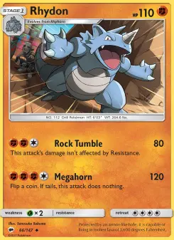 Pokémon-Karte Rhydon 066/147