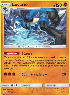 Pokémon-Karte Lucario 071/147