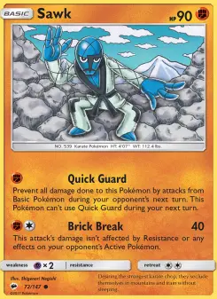 Pokémon-Karte Sawk 072/147
