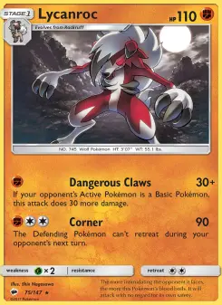 Pokémon-Karte Lycanroc 075/147