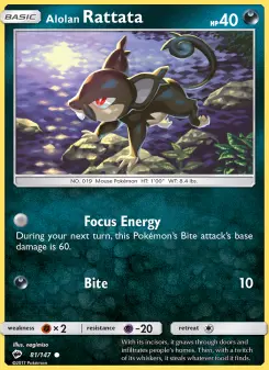 Pokémon-Karte Alolan Rattata 081/147