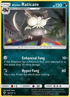 Pokémon-Karte Alolan Raticate 082/147