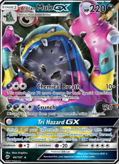 Pokémon-Karte Alolan Muk GX 084/147